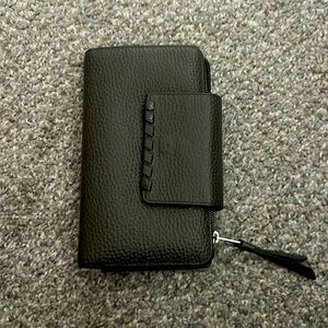 All Saints Gray Leather Wallet